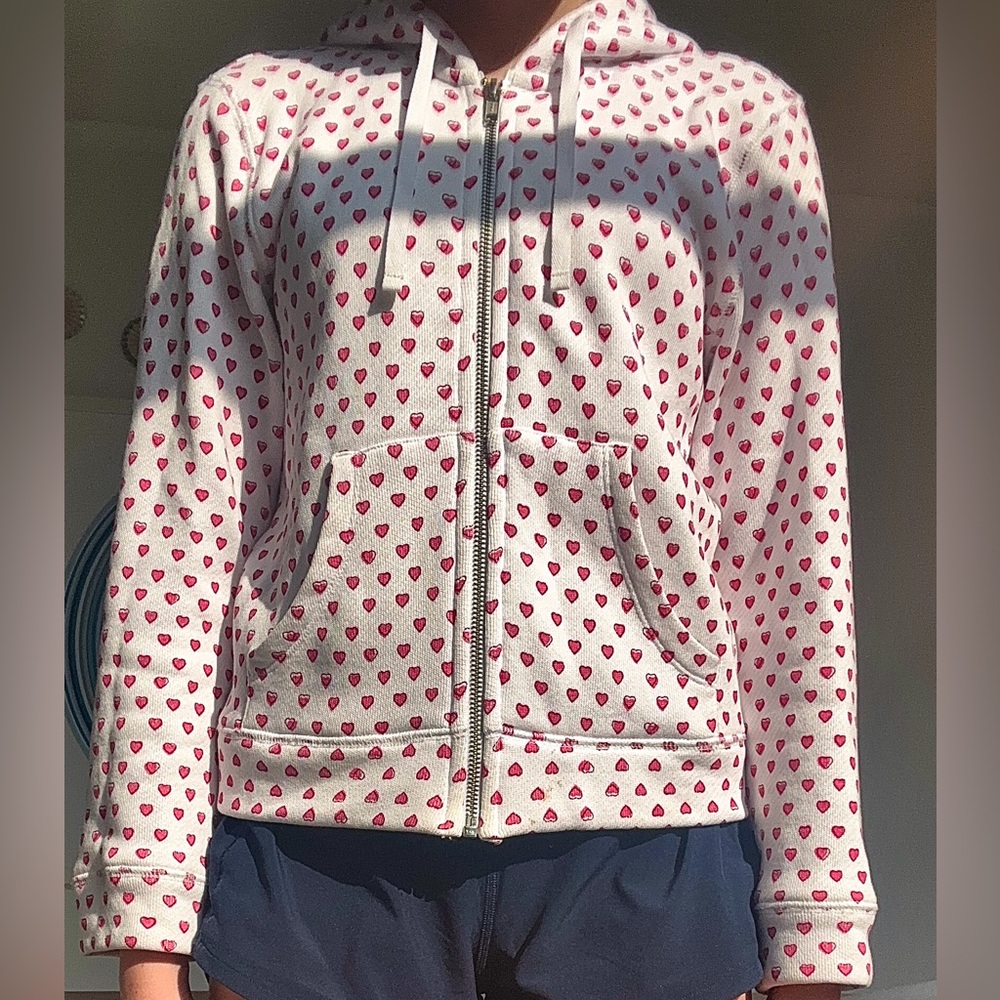 Roller Rabbit Girls Pink Heart Harley Hoodie